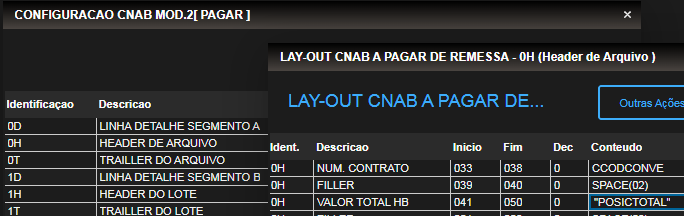 Arquivo de configuração Arquivo de configuração