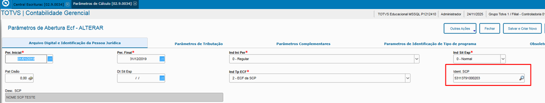 Linha Microsiga Protheus > ECF0073 - Geração do CNPJ da SCP através do Protheus - Campo COD_SCP do Bloco 0000 > image-2025-11-24_11-47-51.png