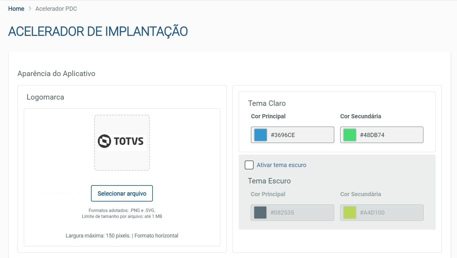 Linha RM > Acelerador de Implantação PDC - Aparência do Aplicativo > Screenshot_1.png