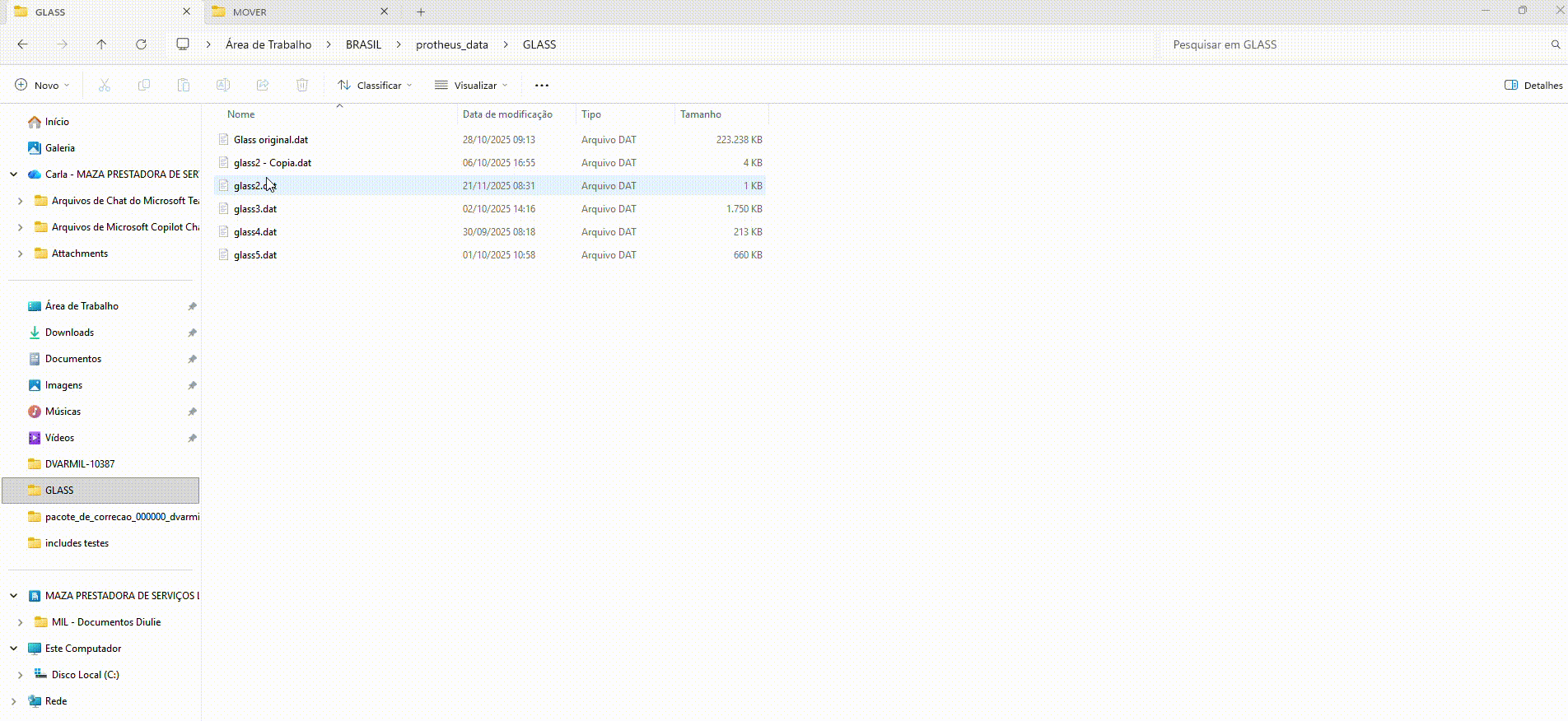 Linha Microsiga Protheus > Contratos Scania PRO ARMS (OFIA600) > Importação Glass - Mover Arquivo.gif