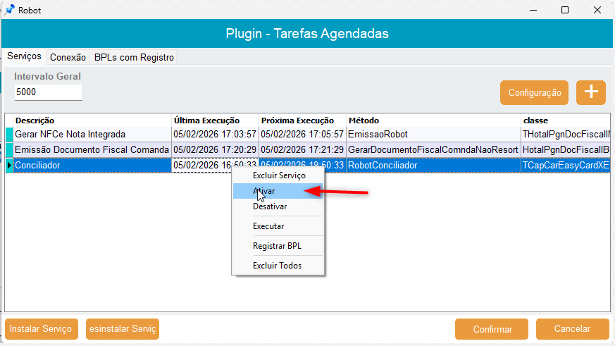 TOTVS Hospitalidade > Plugin Robot - Conciliador de Cartões > serviço ativo.png