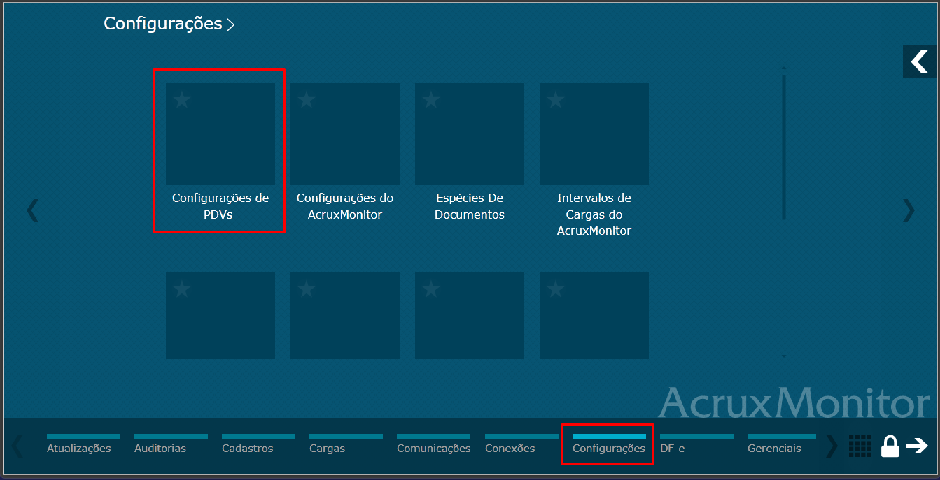 Imagem 11 - Menu Configurações
