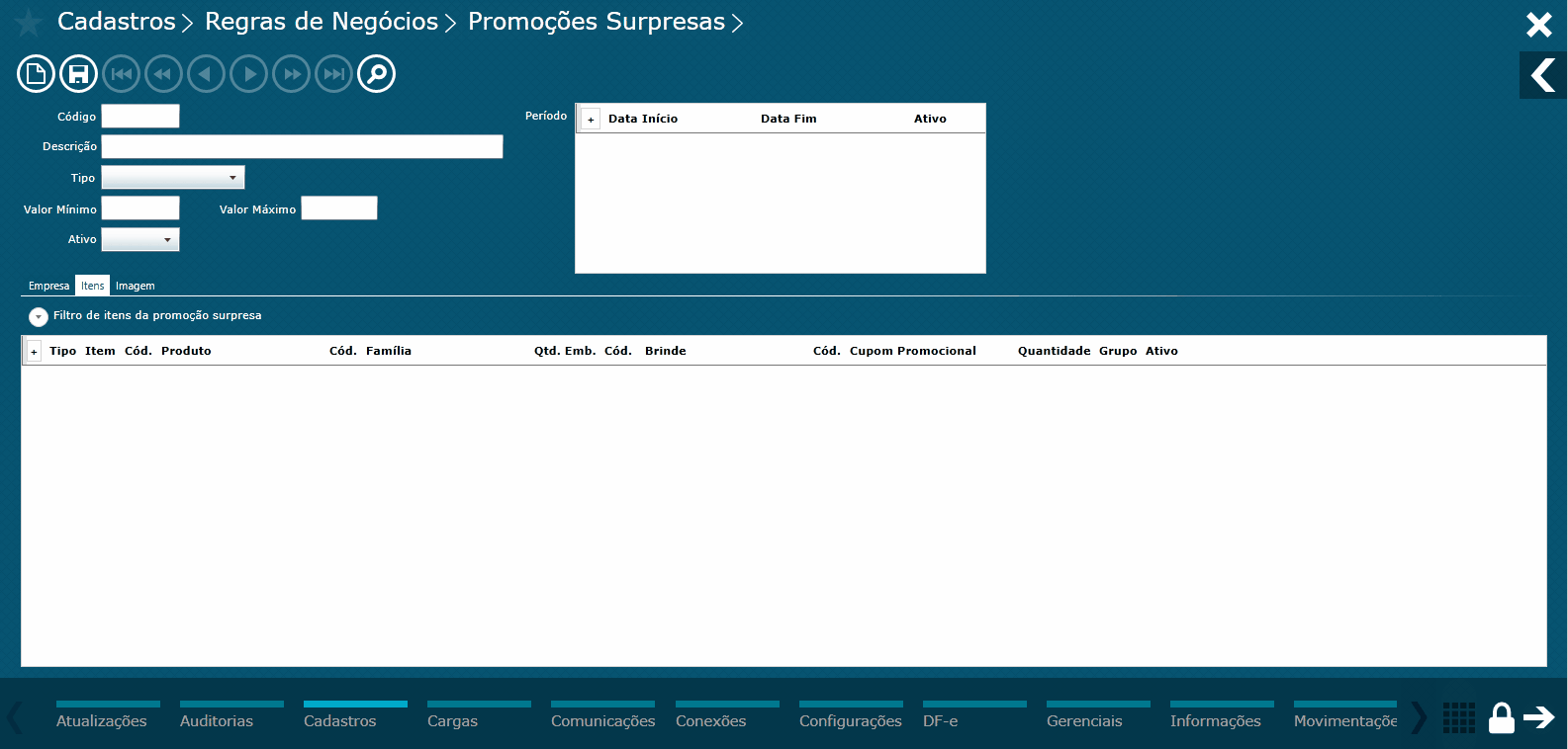 Imagem 3 -Menu Promoções Surpresas