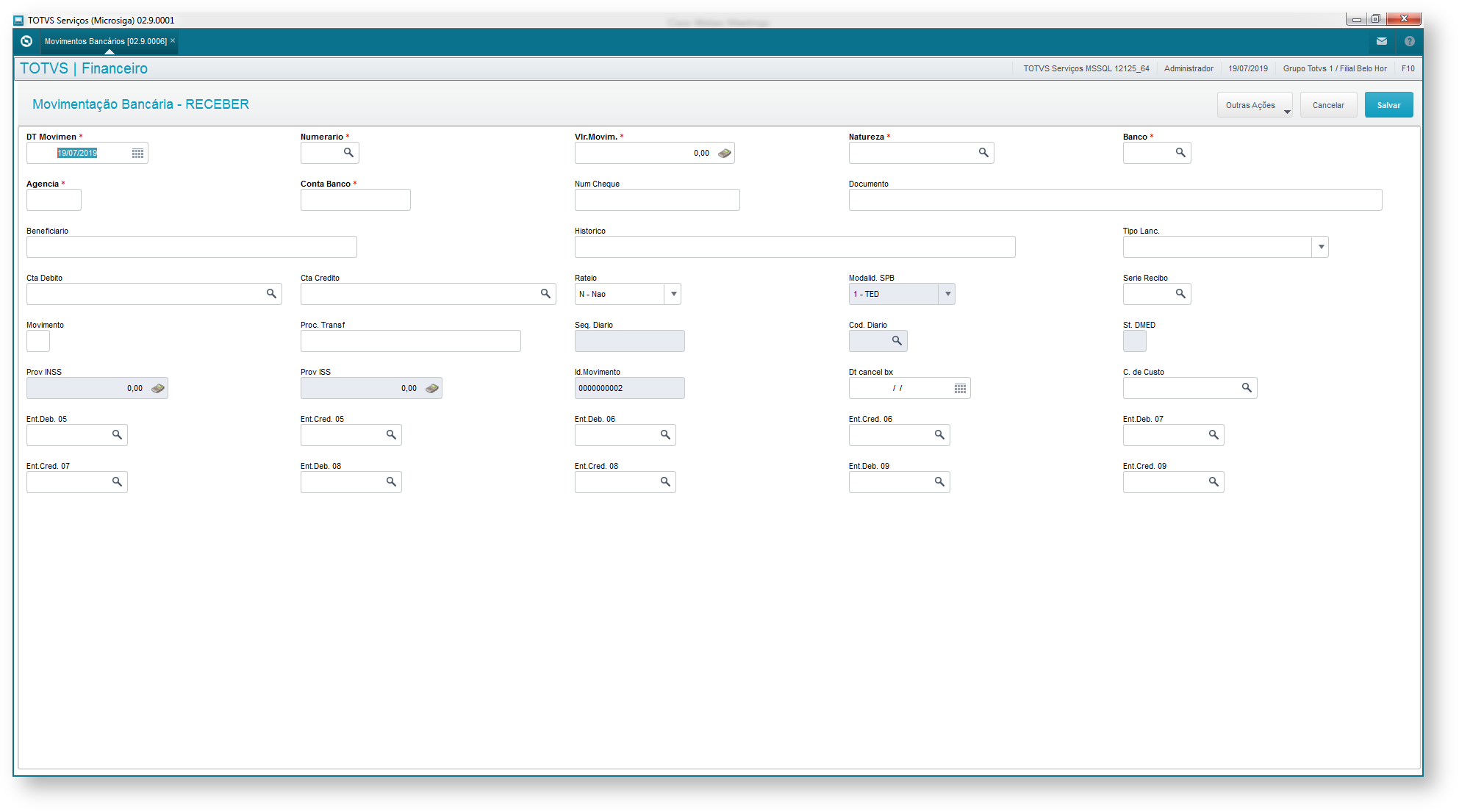 Linha Microsiga Protheus - Espanhol > Movimientos bancarios - FINA100 - Financiero - P12 > image2019-7-19_14-6-23.png