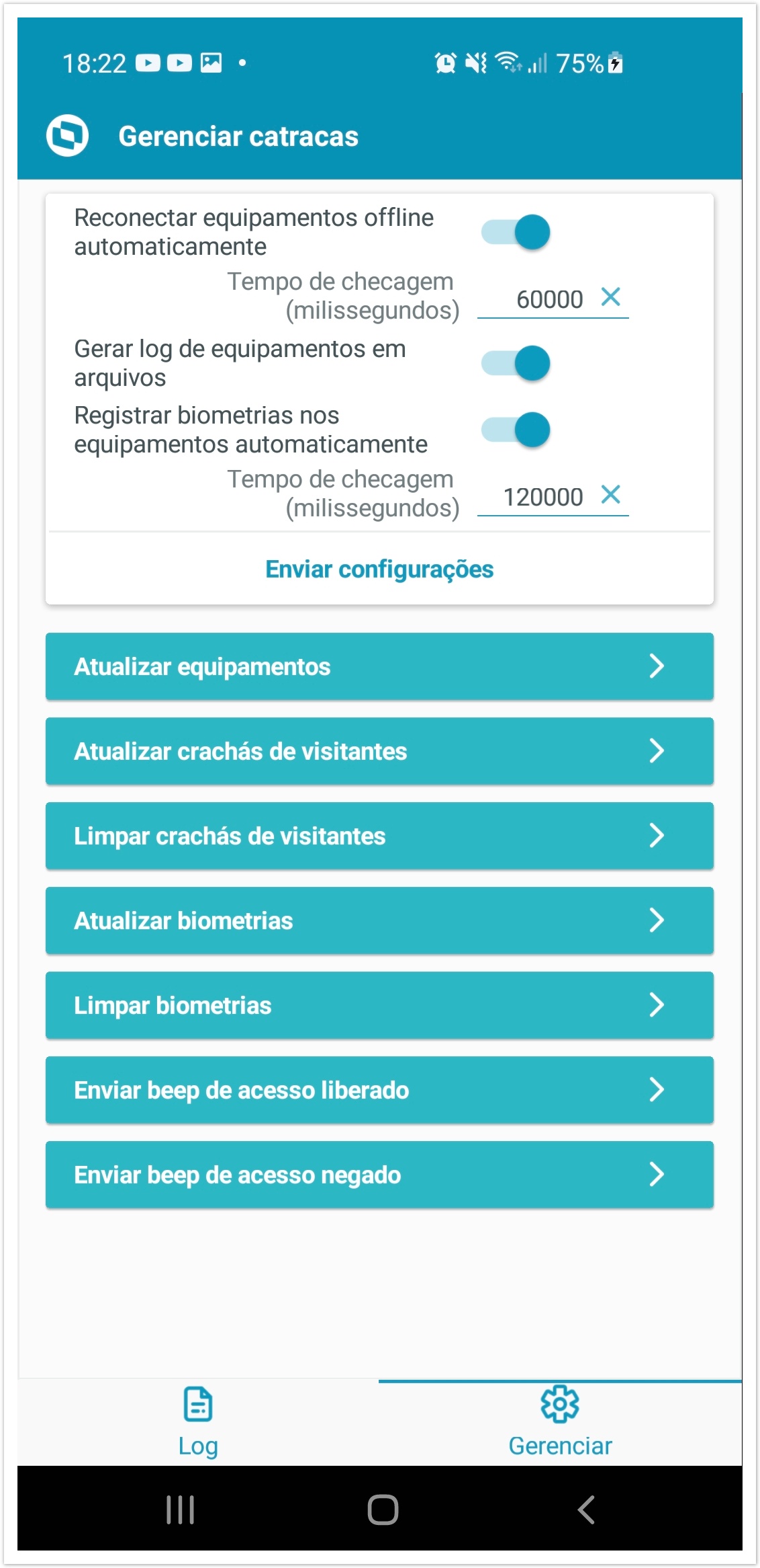 TOTVS Logística Recintos Aduaneiros > Serviço de Integração | Controle de equipamentos de controle de acesso Henry PrimmeSF e Argos > Screenshot_20210312-182202.jpg