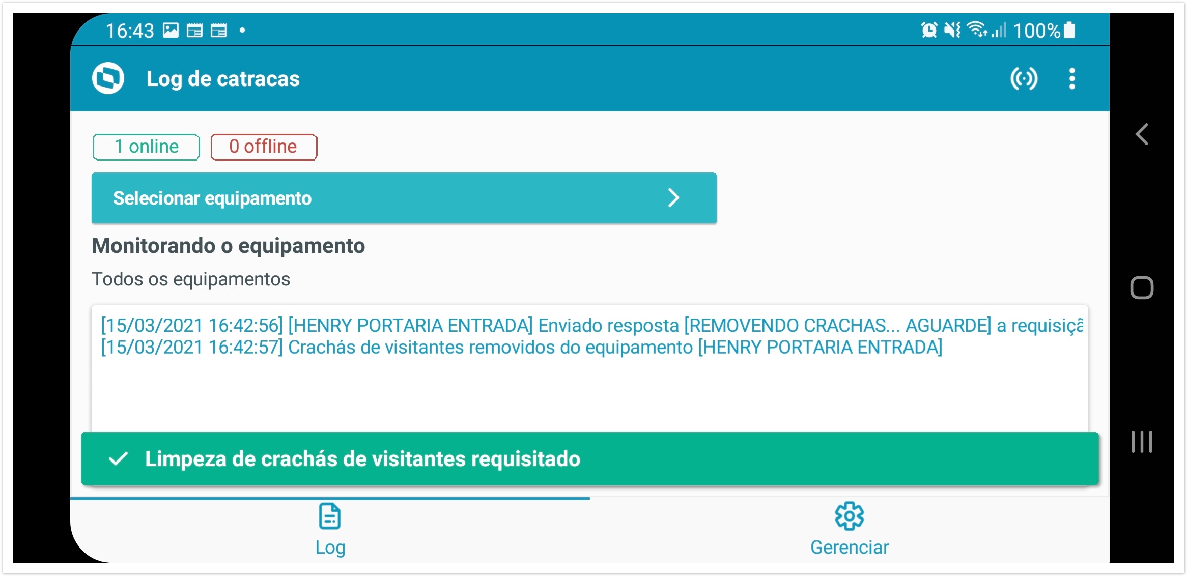 TOTVS Logística Recintos Aduaneiros > Serviço de Integração | Controle de equipamentos de controle de acesso Henry PrimmeSF e Argos > Screenshot_20210315-164303.jpg