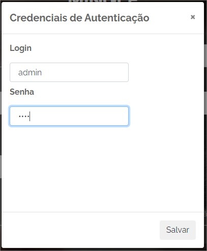 Credenciais de Autenticação