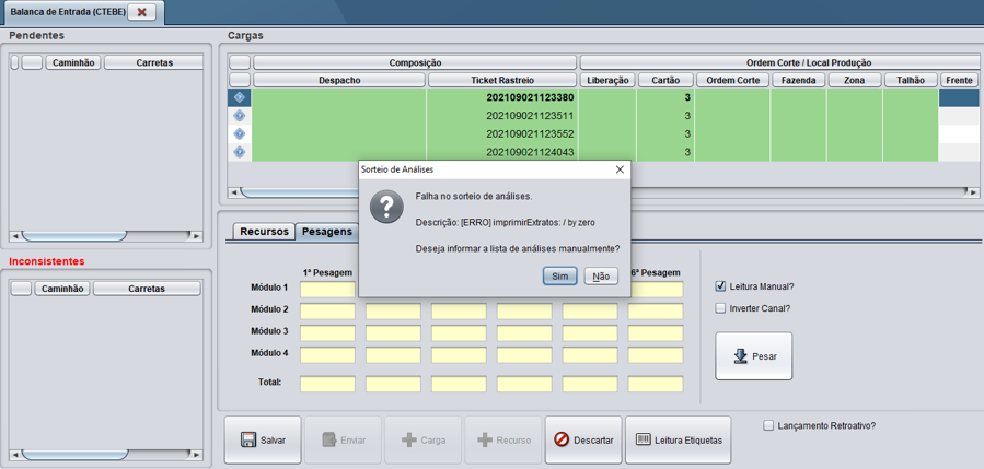 TOTVS Agro Bioenergia > DAGROSPA-9882_12391016_SPA_OFF_Pesagem_Falha_no_sorteio_de_análises_ImprimirExtratos_/_by_zero > image2021-9-8_11-27-25.png