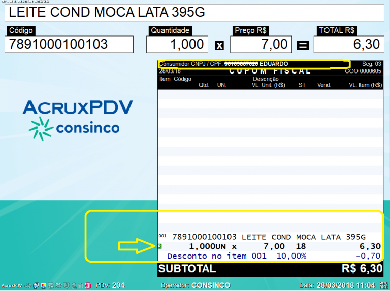 TOTVS Varejo Supermercados PDV > Regra de incentivo – por fornecedor e grupo de cliente > venda-2-2-768x574.png