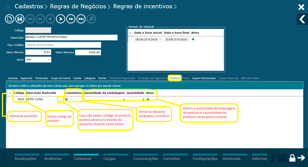 TOTVS Varejo Supermercados PDV > Regra de incentivo - cupom promocional por produto > Produto-3.png