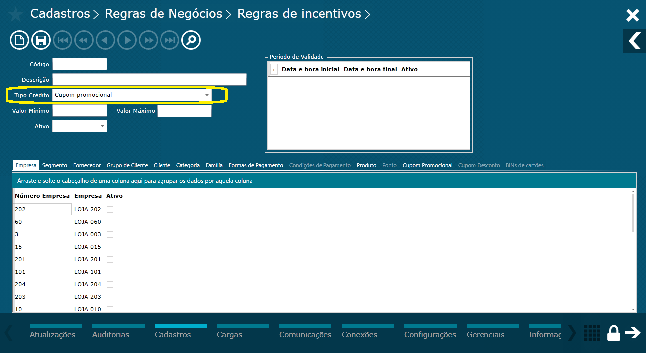 TOTVS Varejo Supermercados PDV > Regra de incentivo - cupom promocional por família > Tipo-1.png