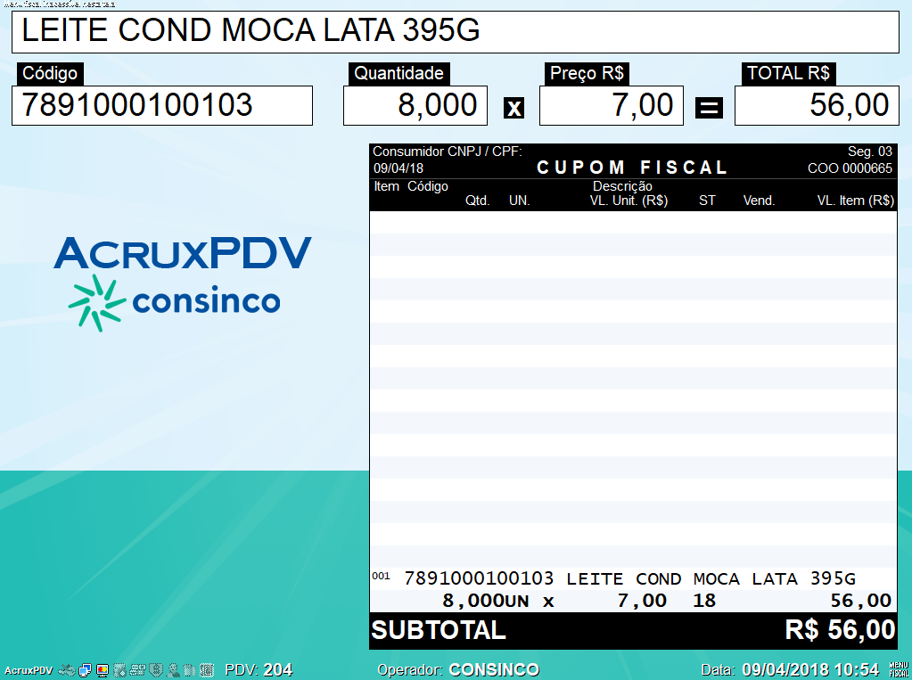 TOTVS Varejo Supermercados PDV > Regra de incentivo - cupom promocional por família > Venda-1-2.png