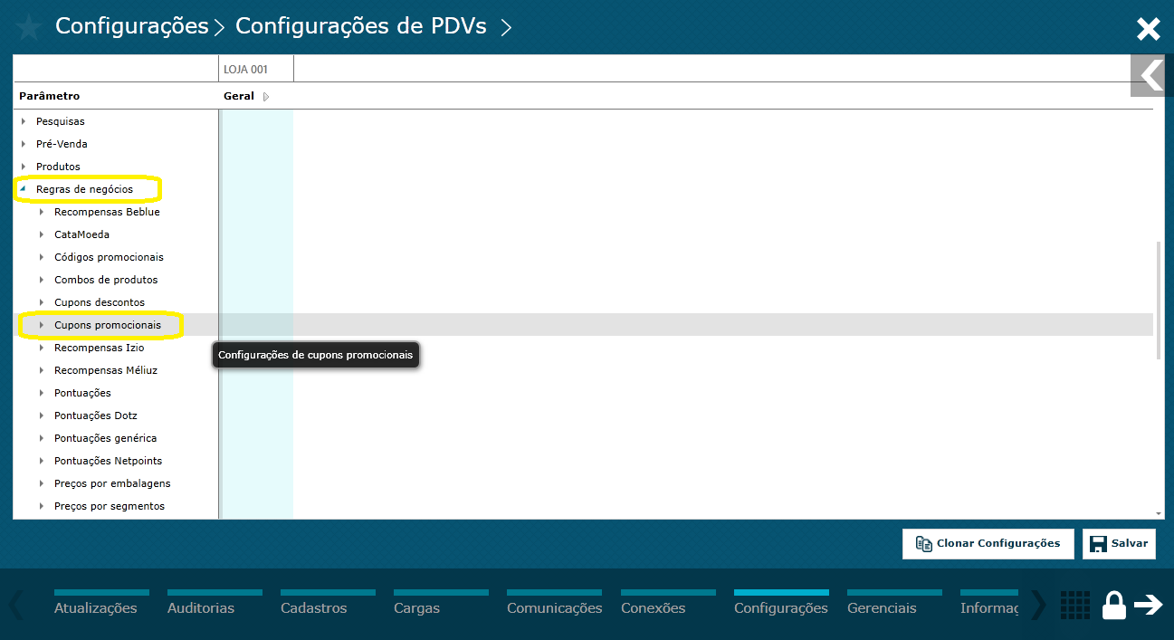 TOTVS Varejo Supermercados PDV > Regra de incentivo - cupom promocional > Parametro-1-1.png