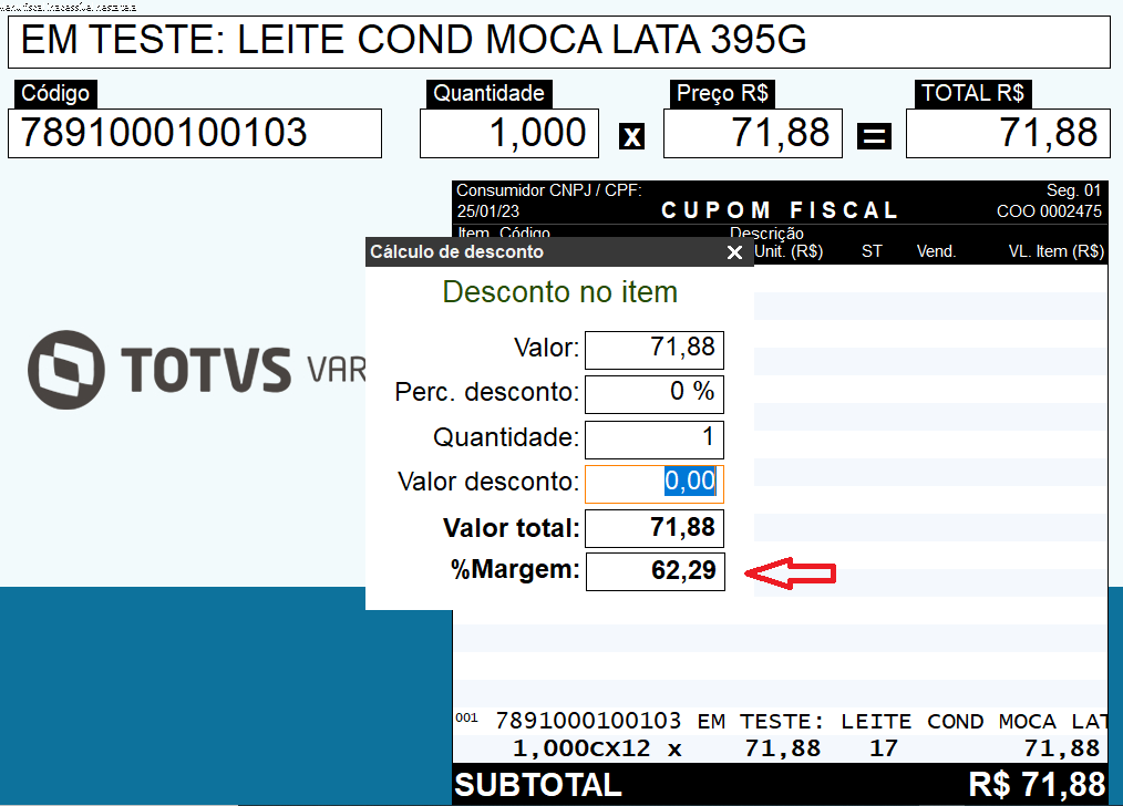 Imagem 4 - Desconto no item