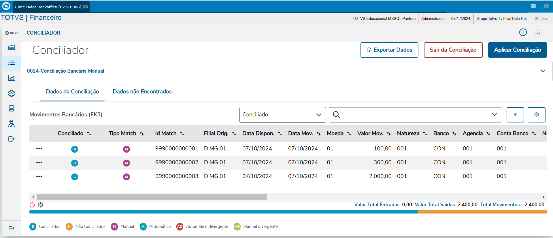 Linha Microsiga Protheus - Espanhol > Conciliador BackOffice - Conciliación bancaria manual > image-2024-12-9_14-10-51.png