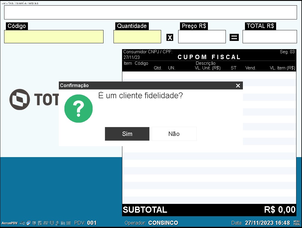 TOTVS Varejo Supermercados PDV > Parametrização do PDV para integração com Bnex > WhatsApp Image 2023-11-27 at 16.50.39 (1).jpeg