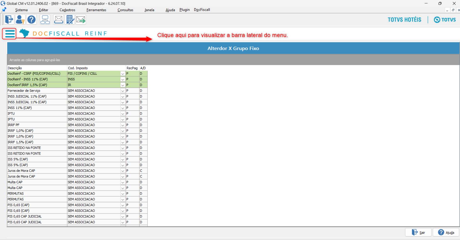 TOTVS Hospitalidade > DocReinf - Cadastros > Alterdor clique para voltar.png