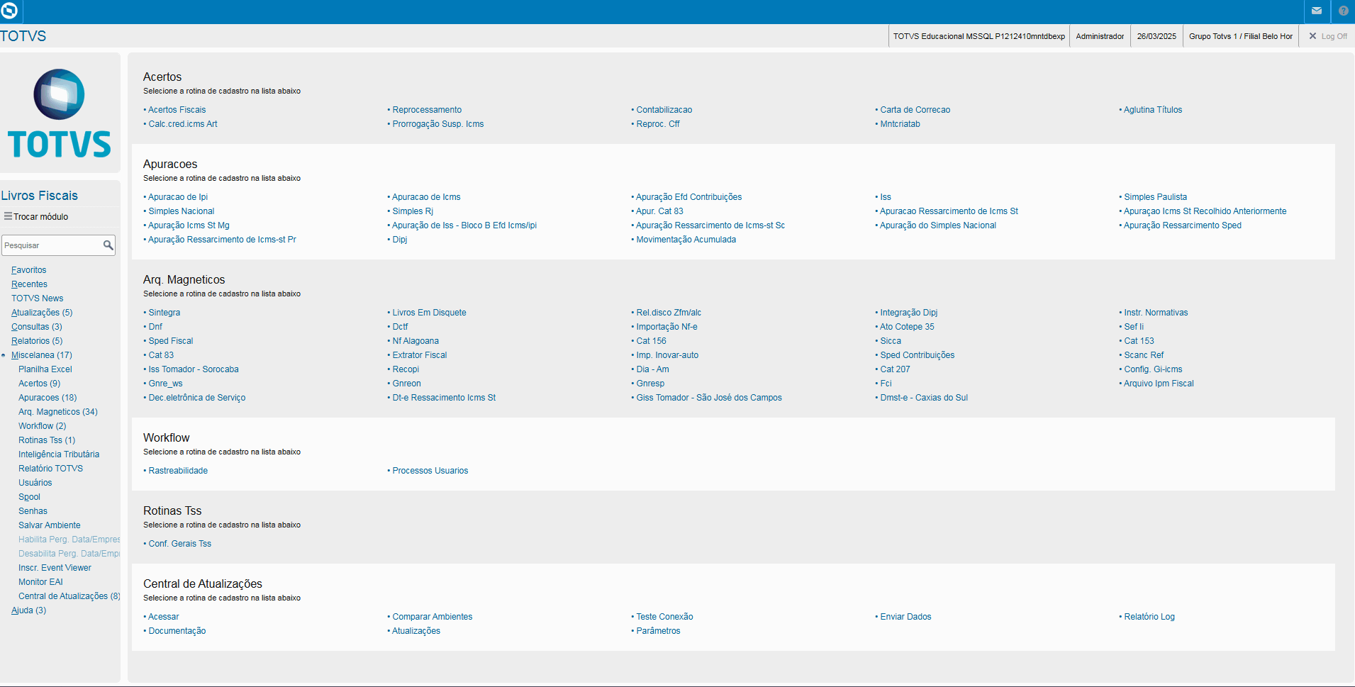 Linha Microsiga Protheus > TIT - Totvs Inteligência Tributária. > Filtrar.gif