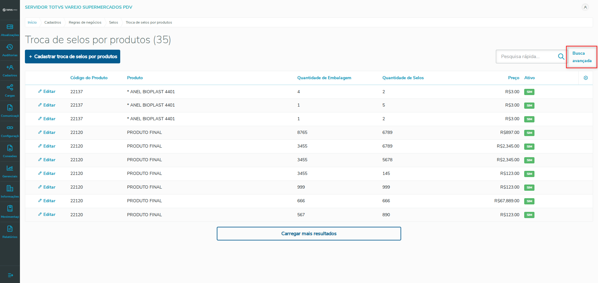 Imagem 17 - Busca avançada.