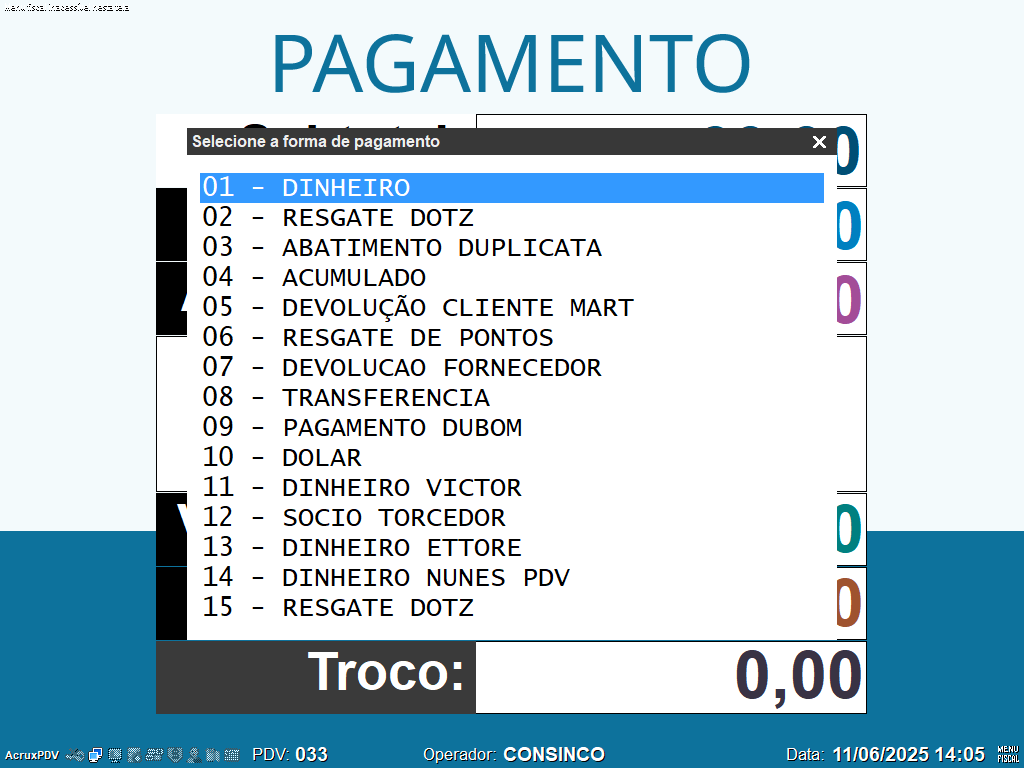 TOTVS Varejo Supermercados PDV > Bloquear a distribuição de selos por forma de pagamento. > image-2025-6-11_14-5-57.png