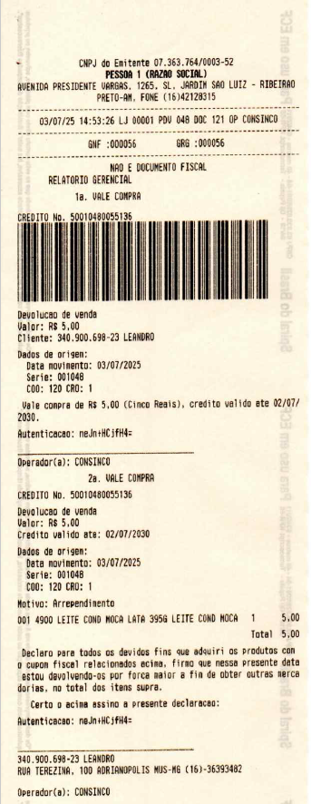 TOTVS Varejo Supermercados PDV > Imprimir código de barras em operações de vale crédito > image-2025-7-4_9-43-22.png