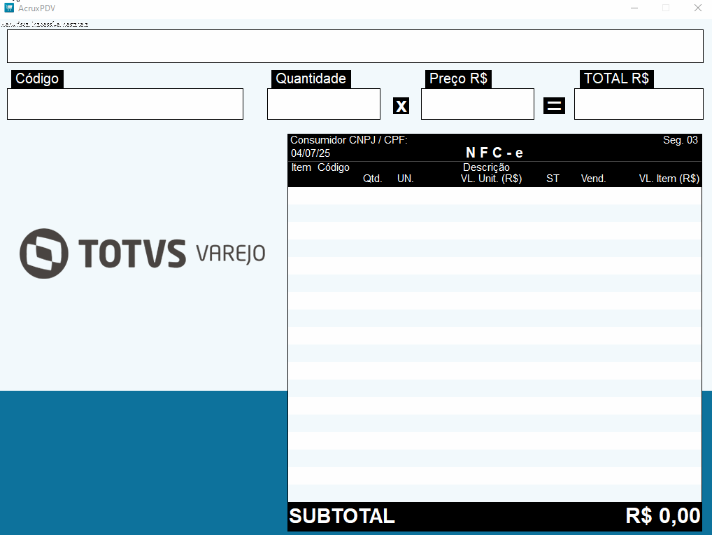TOTVS Varejo Supermercados PDV > Imprimir código de barras em operações de vale crédito > image-2025-7-4_9-50-25.png