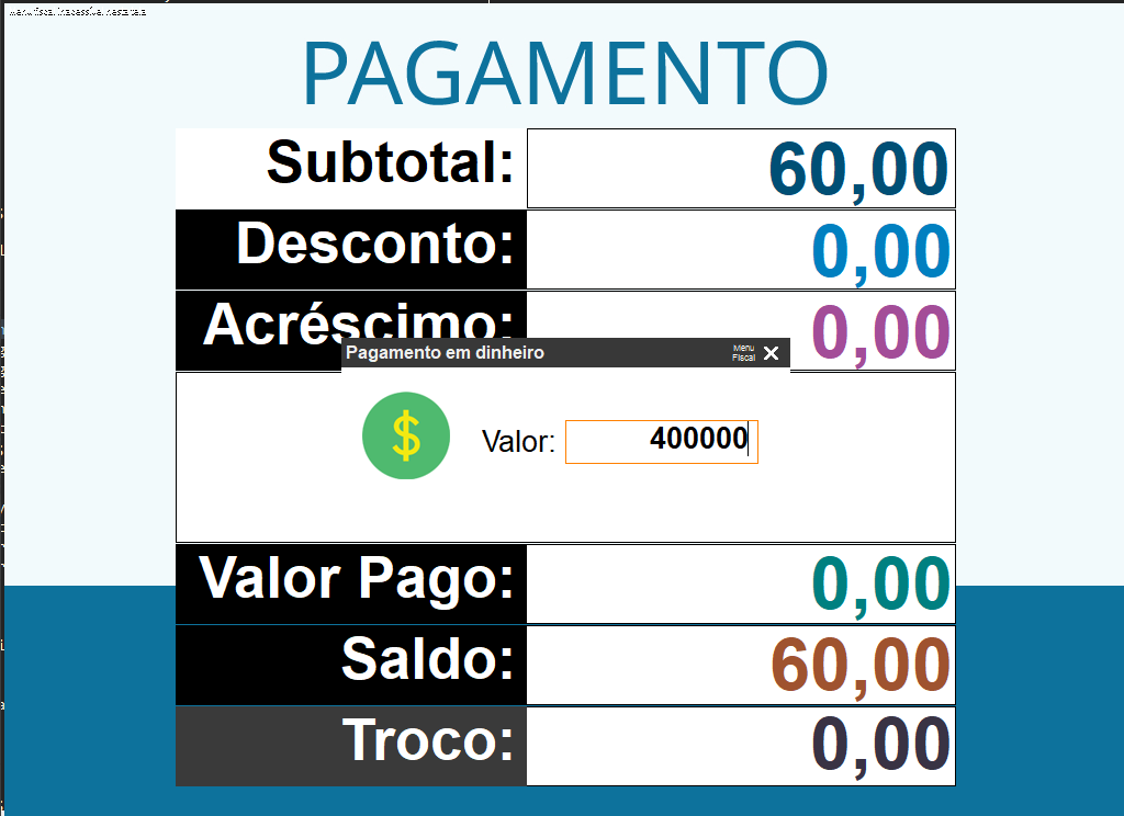 TOTVS Varejo Supermercados PDV > DT - Melhoria valor máximo de troco na emissão de NFC-e > image-2025-7-17_17-29-13.png