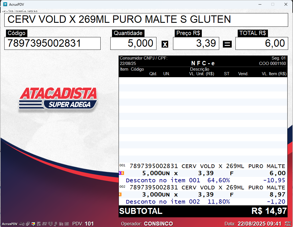 TOTVS Varejo Supermercados PDV > Regra de combo (itens promocionais) acatando a combinação de itens de desconto até quantidade de cadastro > image-2025-8-22_9-42-26.png