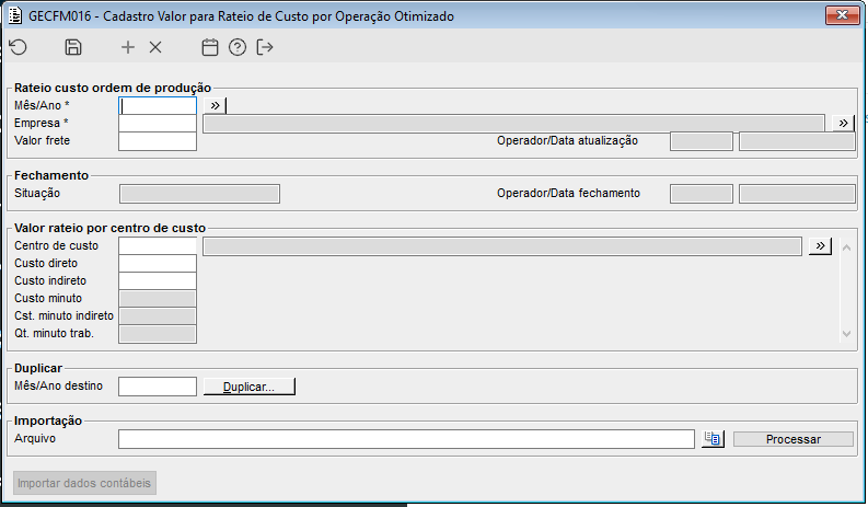 Tela Inicial GECFM016